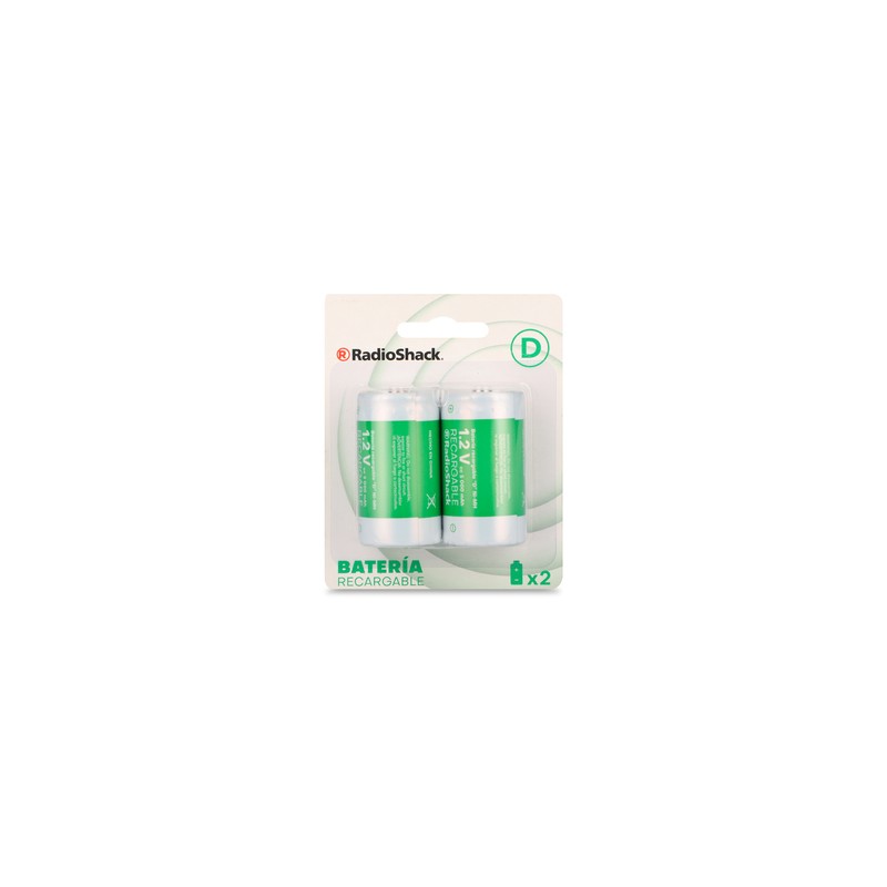 Batería Recargable D RadioShack 5000 mAh 2 piezas