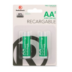 Baterías Recargables Ni MH AA RadioShack / 2500 mAh / 2 piezas