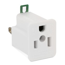Adaptador de Corriente Polarizado con Conexión a Tierra RadioShack Blanco