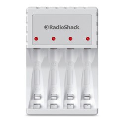 Cargador de Baterías AA y AAA RadioShack más 2 baterías AA Blanco