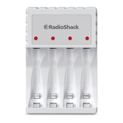 Cargador de Baterías AA y AAA RadioShack más 2 baterías AA Blanco