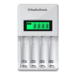 Cargador de Baterías AA y AAA RadioShack Carga Rápida Blanco