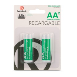 Baterías Recargables Ni MH AA RadioShack / 2500 mAh / 2 piezas