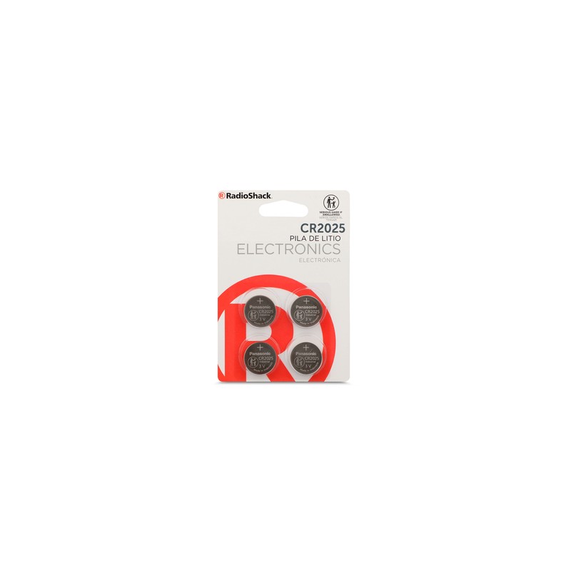 Pilas de Litio RadioShack 3v CR2025 4 piezas