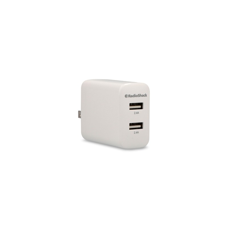 Cargador de Pared Puerto Doble USB RadioShack Blanco