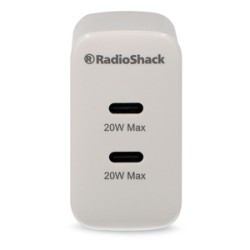 Cargador de Pared 2 puertos Tipo C RadioShack Blanco