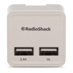 Cargador de Pared RadioShack 2 puertos USB Blanco