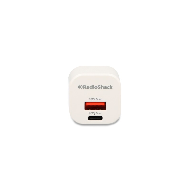 Cargador de Pared RadioShack USB y Tipo C Blanco 1 pieza