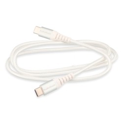 Cable USB Tipo C a C RadioShack 91 cm Trenzado Blanco