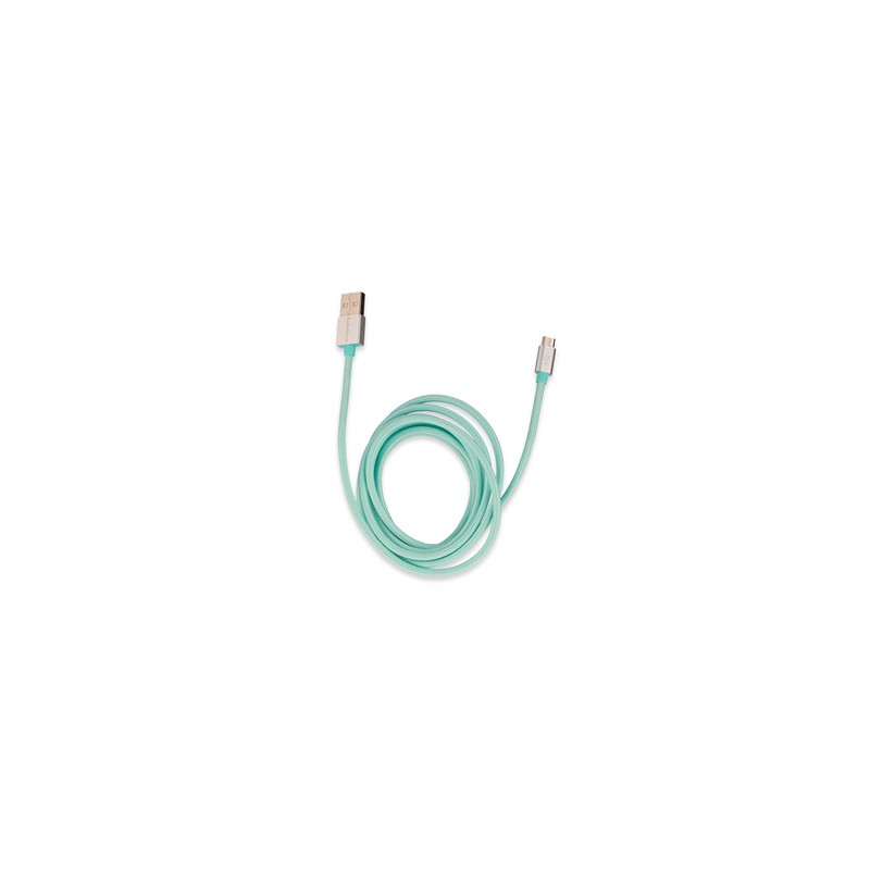 Cable USB a Micro USB RadioShack / 1.8 m / Trenzado / Menta
