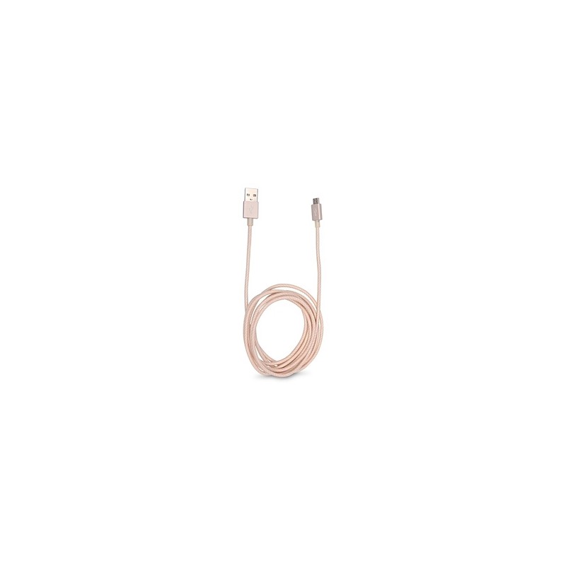 Cable USB a Micro USB RadioShack / 1.8 m / Trenzado / Oro
