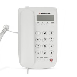 Teléfono Alámbrico con Alarma RadioShack Blanco