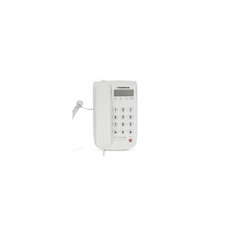Teléfono Alámbrico con Alarma RadioShack Blanco