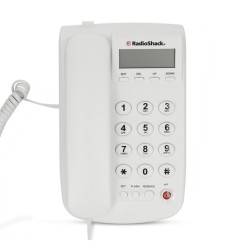 Teléfono Alámbrico con Alarma RadioShack Blanco