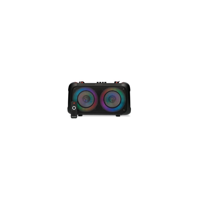 Bocina Doble Bluetooth Radio Shack Luz LED Negro