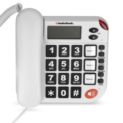 Teléfono Alámbrico con Pantalla RadioShack Blanco