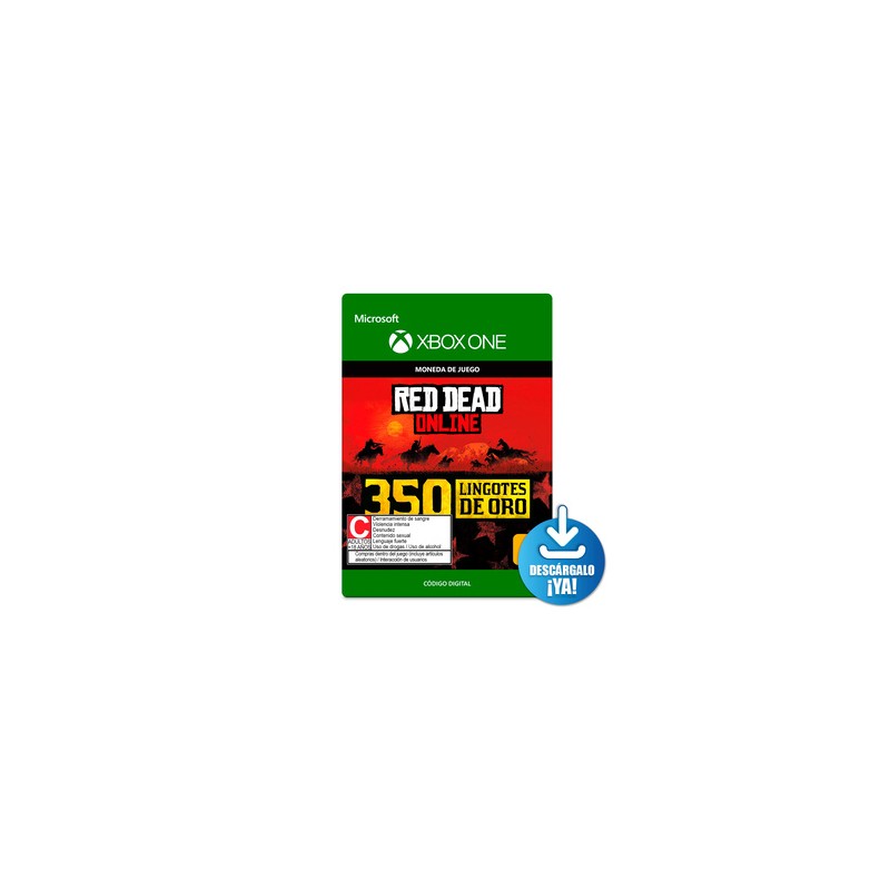 Red Dead Online Lingotes de Oro / 350 monedas de juego digitales / Xbox One / Descargable