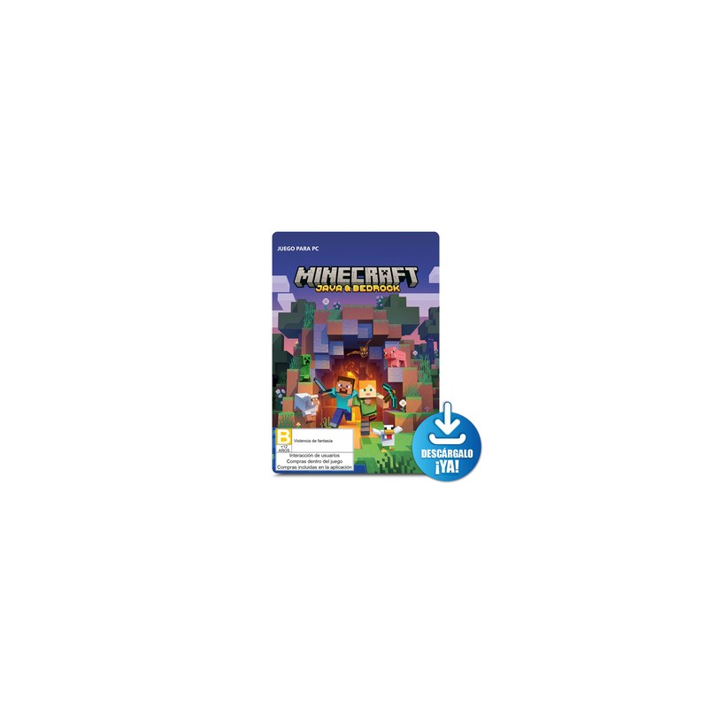 Minecraft Java and Bedrock / Juego digital / PC / Descargable