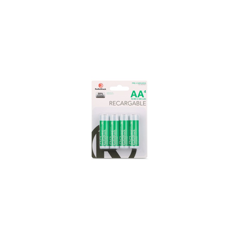 Baterías Recargables Ni MH AA RadioShack / 2500 mAh / 4 piezas