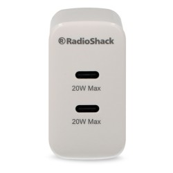 Cargador de Pared 2 puertos Tipo C RadioShack Blanco
