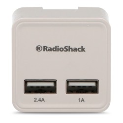 Cargador de Pared RadioShack 2 puertos USB Blanco