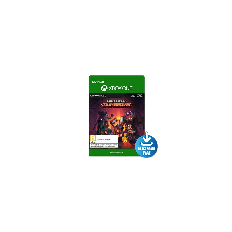 Minecraft Dungeons / Juego digital / Xbox One / Descargable