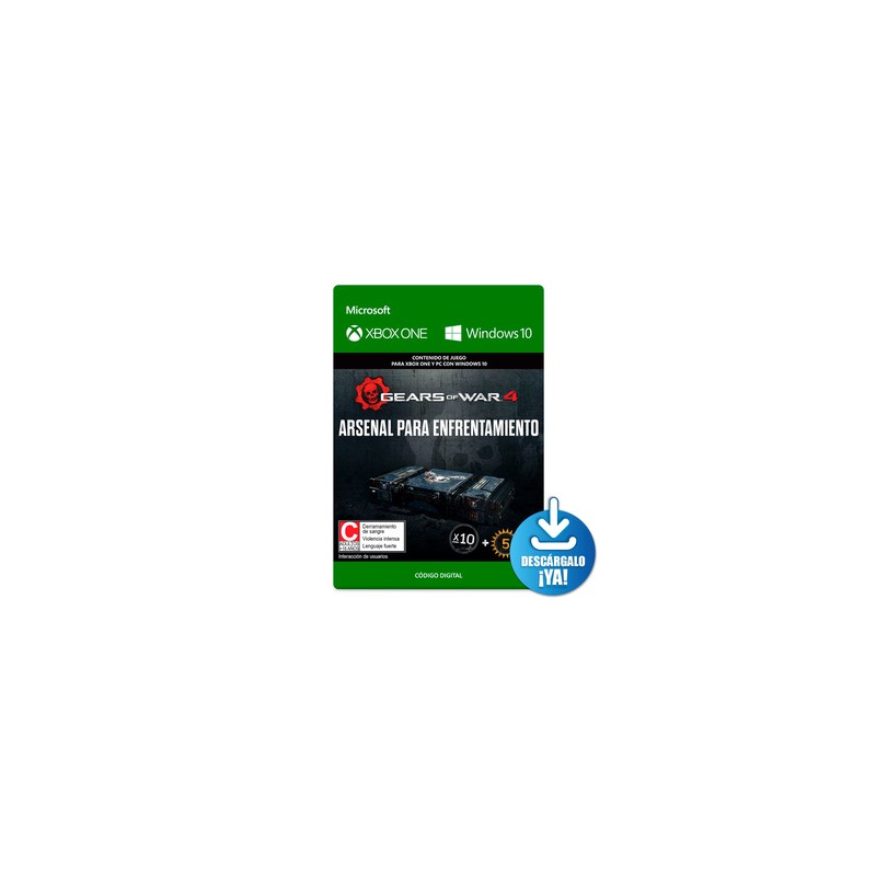 Gears of War 4 Arsenal para Enfrentamiento x 15 Contenido de Juego Digital Xbox One Windows Descargable