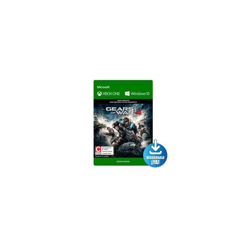 Gears of War 4 / Juego digital / Xbox One / Windows / Descargable