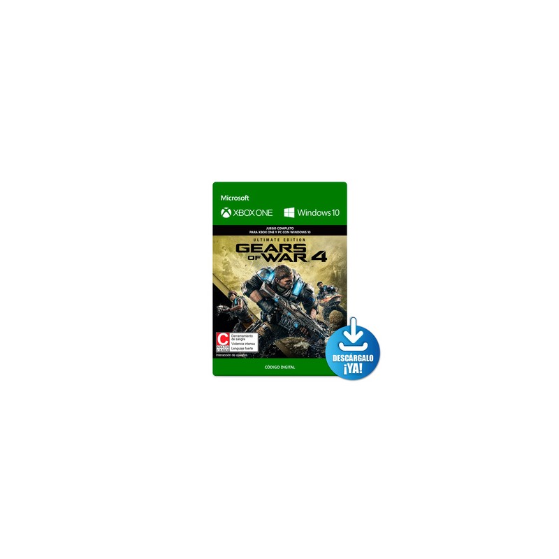 Gears of War 4 Ultimate Edition / Juego digital / Xbox One / Windows / Descargable