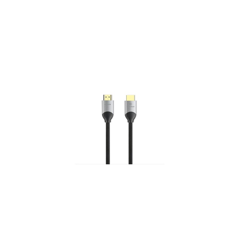 Cable HDMI RadioShack 1.82 m Ultra High Speed Trenzado Negro con Gris