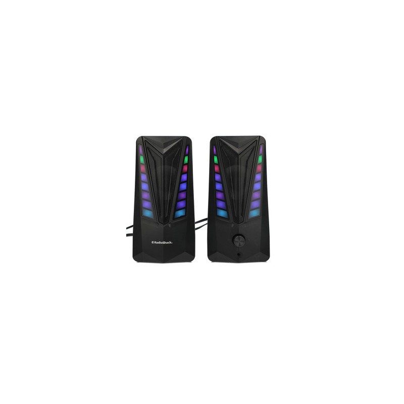 Bocinas Multimedia Gamer 2.0 RadioShack Luz RGB Negro