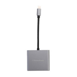 Adaptador de Pantalla RadioShack Tipo C a USB HDMI 4k Gris Obscuro
