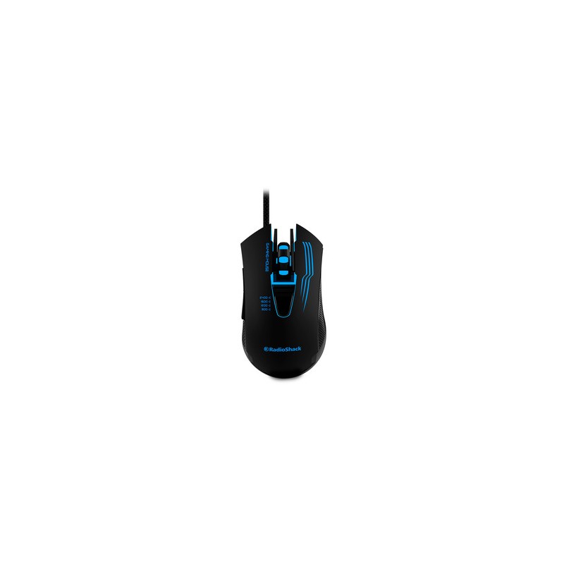 Mouse Gamer Alámbrico RadioShack Plug y Play Iluminación RGB Negro